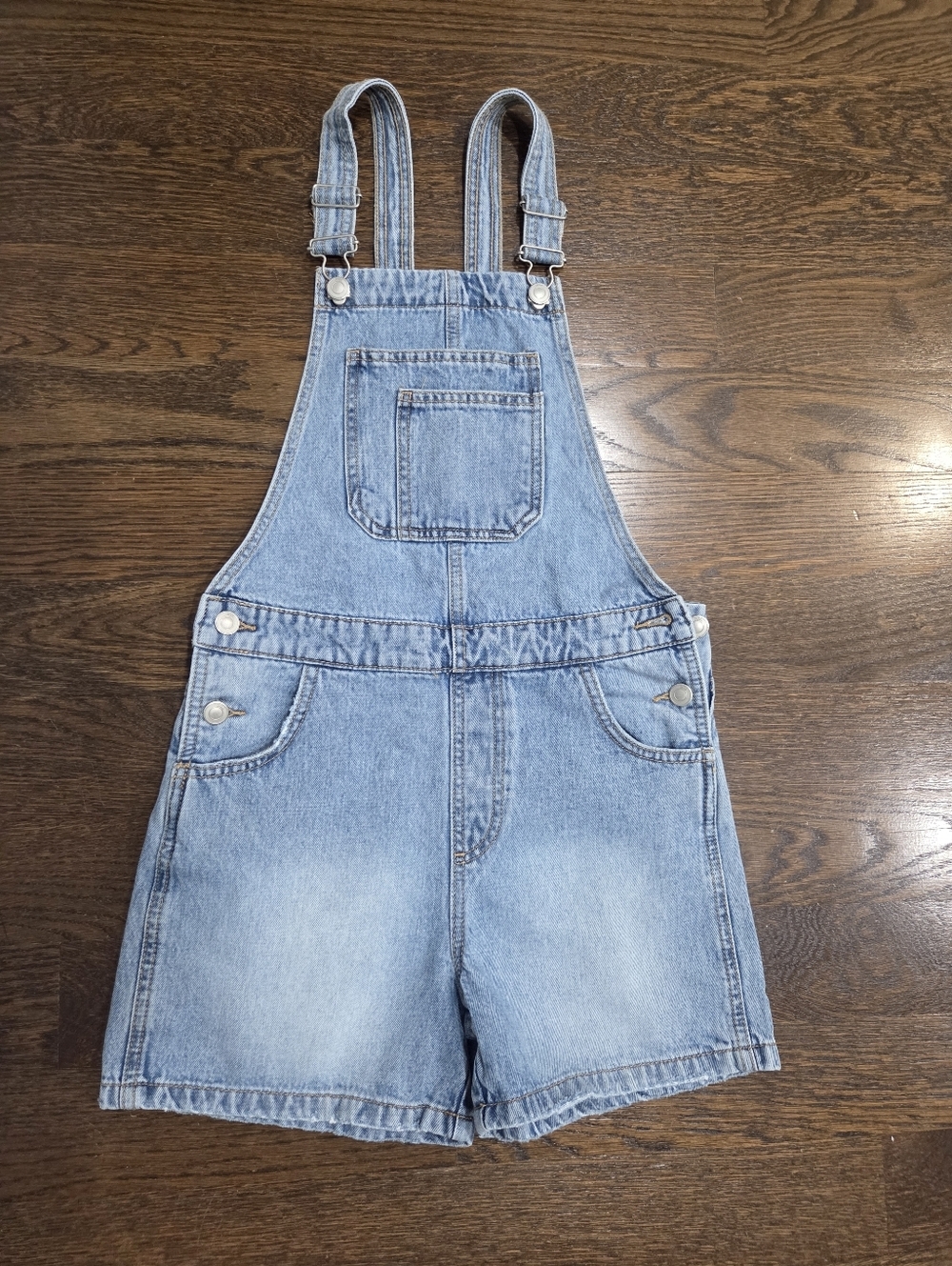 Zara Light Wash Denim Short Overalls Sz.11-12 Years
